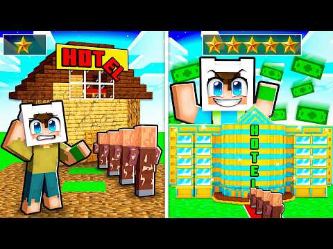 1 YILDIZ FAKİR OTEL VS 5 YILDIZ ZENGİN OTEL KURUYORUM! 💰 Minecraft