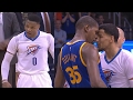 Kevin Durant Booed In Return To OKC Heated Exchanges Warriors Vs Thunder