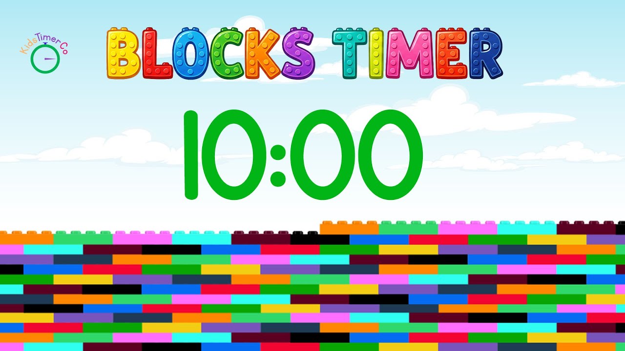10 Minute Timer for Kids Classroom | Blocks Visual Timer 🧱