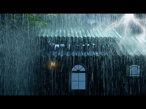 Beat Insomnia to Deep Sleep with Heavy Storm Rain on Tin Roof & Powerful Thunder Sounds at Night