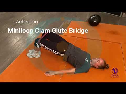 miniloop clam glute bridge