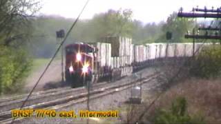 preview picture of video 'BNSF Emporia sub at Neosho Rapids KS 5-2-08 pt2'