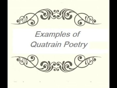 Easy Poetry Writing : Quatrain Poetry Examples