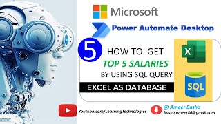 Download the video "Power Automate Desktop #205 || How to  Get Top 5 salaries by Using SQL Query"