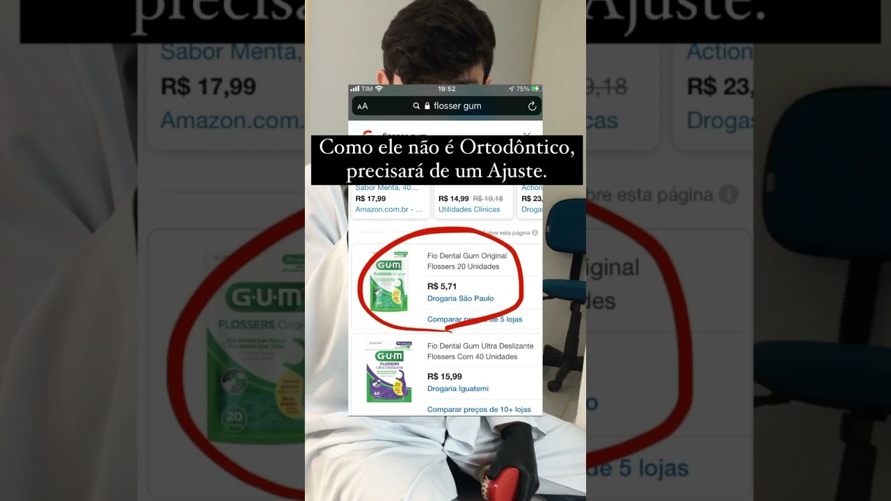 O Melhor Fio Dental pra quem usa Aparelho - Parte 2 #Shorts