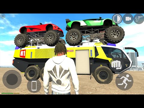 Firefighter Monster Truck Motorbike and Car Big Indian City New Update Simulator - Android Gameplay.