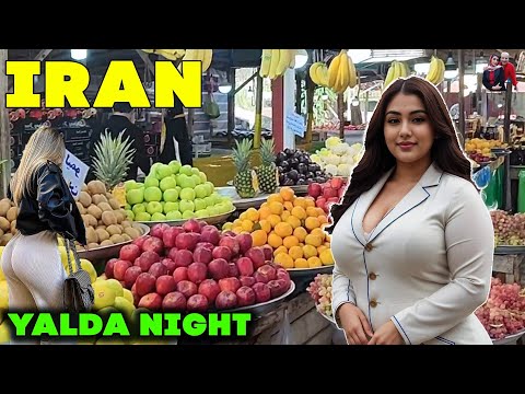  Walking Through a Yalda Night Market in Iran 🇮🇷 | Fruits, Nuts & Local Life