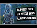 RS3: The Needle Skips Quest Guide - All Word and Chapters - Ironman Friendly - RuneScape 3