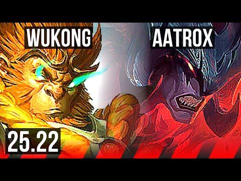 WUKONG vs AATROX (TOP) | 800+ games | KR Master | 25.22