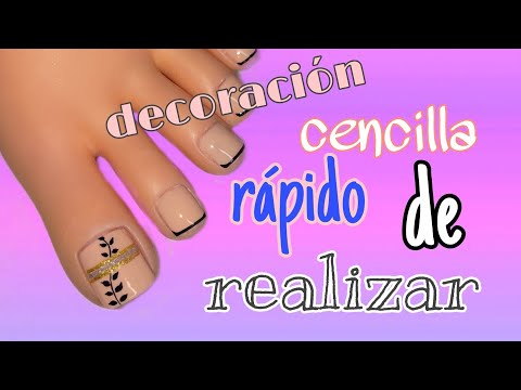 Uñas decoradas/ Muy fácil😱 /sencillas/ francés negro 😍