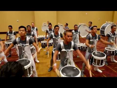 Blue Knights Drumline 2016 but every time they crescendo a roll it speeds up