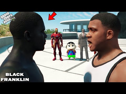 GTA 5 : Franklin vs Black Franklin With Shinchan in GTA 5 ! (GTA 5 mods)