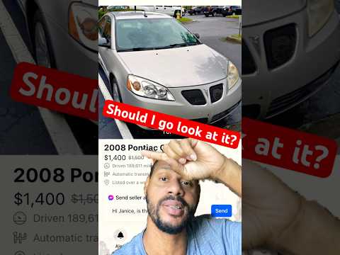 Thumbnail for Should I go look at it? 2008 Pontiac G6 $1400 #cars #pontiac #automobile #buyingcars #garageshop by Car