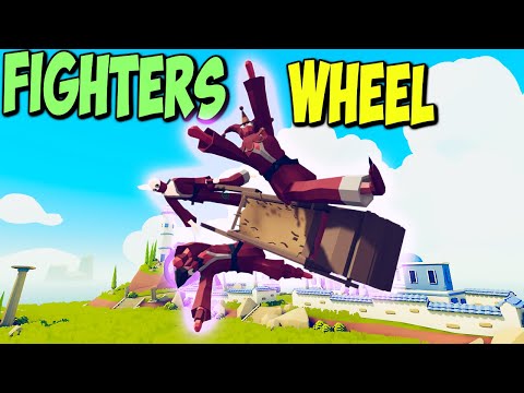 Madness! The Fighters Wheel(Kicker, Puncher, Master) vs Every Faction - TABS MODS Gameplay