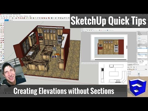Creating SketchUp Elevations for Layout without Section Cuts - SketchUp Quick Tips