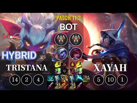 KT HyBriD Tristana vs Xayah Bot - KR Patch 11.3