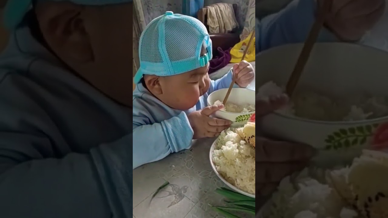 Funny boy eating rice❤️😂😂 #trending #viral #baby #youtubeshorts