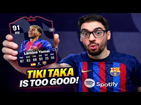 Tiki-Taka➕ 91 POTM Lamine Yamal Is INSANE in-Game SBC Review🤯