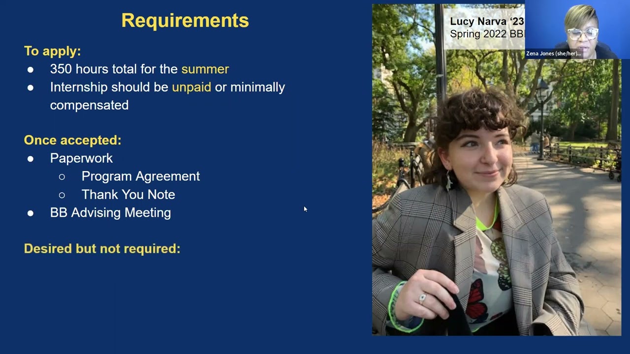 Summer 2023 Beyond Barnard Internship Program Information Session