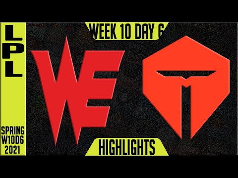 WE vs TES Highlights ALL GAMES | LPL Spring 2021 W10D5 | Team WE vs TOP Esports
