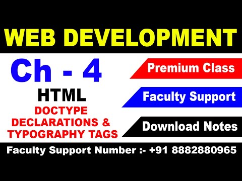 HTML Doctype Declarations And Typography tags