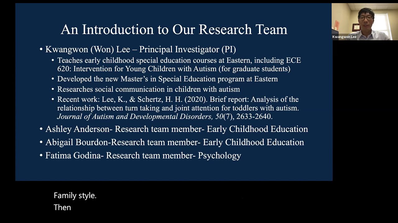 Social Communication for Young Children with Autism