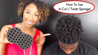 How To Use A Curl / Twists Sponge, Tutorial For Long Natural Hair | BiancaReneeToday