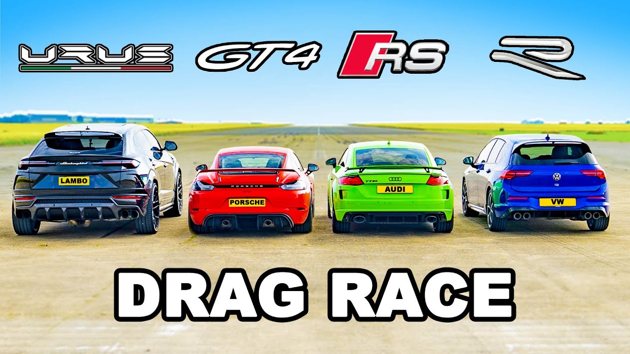 Golf R、TT RS、Cayman GT4、Urus大亂鬥 汽缸數多一定快?