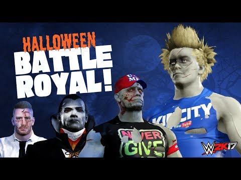 WWE 2k17 Halloween Battle Royal! SCARY Zombie John Cena \u0026 Lil Flash!