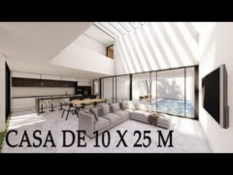 CASA DE 10X25 M / DESAIN RUMAH 10X25 M / HOUSE PLANS 10X25 M