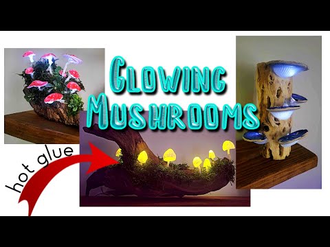 DIY Crafts | Glowing Mushrooms Using Hot Glue 🍄
