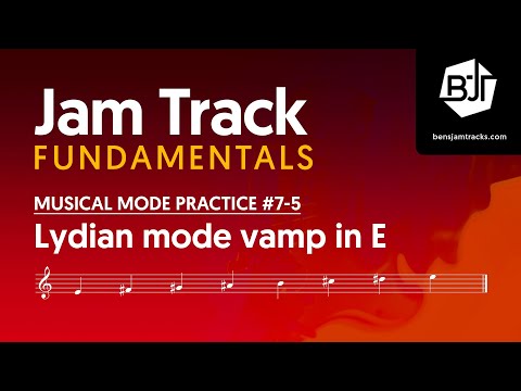 E Lydian mode vamp Jam Track - BJTF #7-5