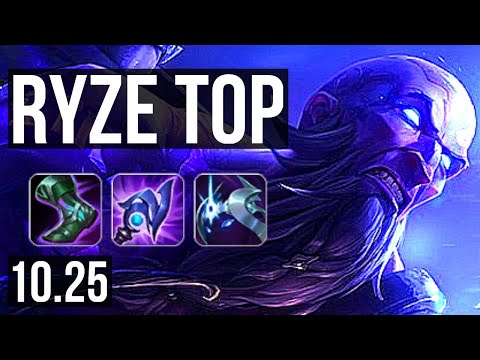 RYZE vs TRYNDAMERE (TOP) | 9/1/1, 6 solo kills, Legendary, 300+ games | KR Master | v10.25