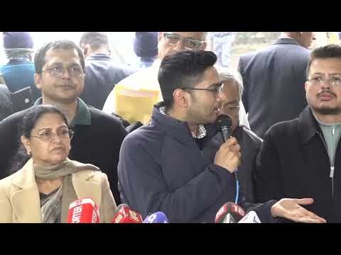 Addressing the media outside the office of the Election Commission Of India, New Delhi