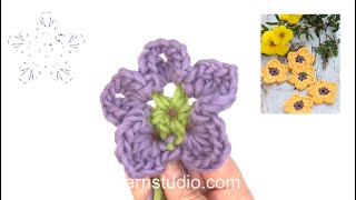 Crochet: Potentilla flower