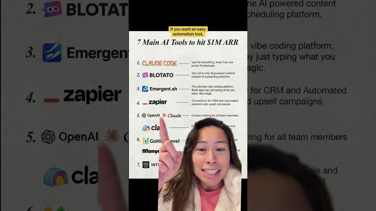 7 ai tools to hit $1M annual recurring revenue. You may not need em all depending on your funnel. Fo