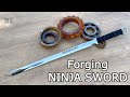 Forging a NINJA SWORD out of Rusted Bearing