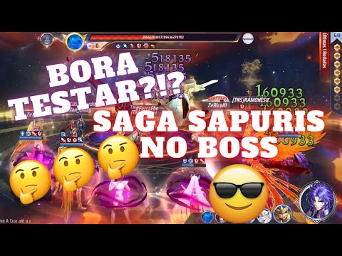 TESTANDO SAGA SAPURIS NO BOSS DA LEGIÃO - SAINT SEIYA AWAKENING