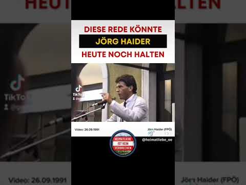 Jörg Haider einer historische rede 1990