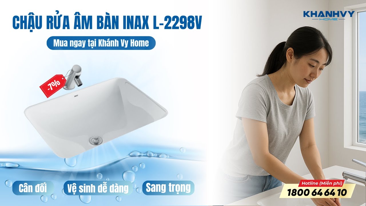 Chậu rửa âm bàn Inax L-2298V