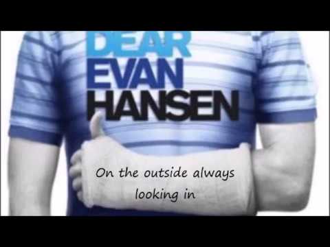 Dear Evan Hansen - Waving Through a Window Lyrics
