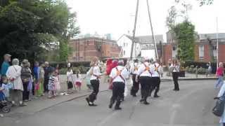 preview picture of video 'Cardiff Morris dance Three Musketeers at the Pontypridd Vintage Transport Day, 9th August 2014.'