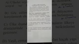 7. Sınıf Sosyal Bilgiler 3.Ünite 4.Kazanım Yeni Nesil Soru