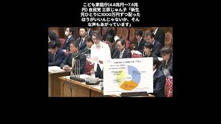 こども家庭庁(4.8兆円～7.5兆円) 自民党 三原じゅん子「新生児ひとりに1000万円ずつ配ったほうがいいんじゃないか、そんな声もあがっています」