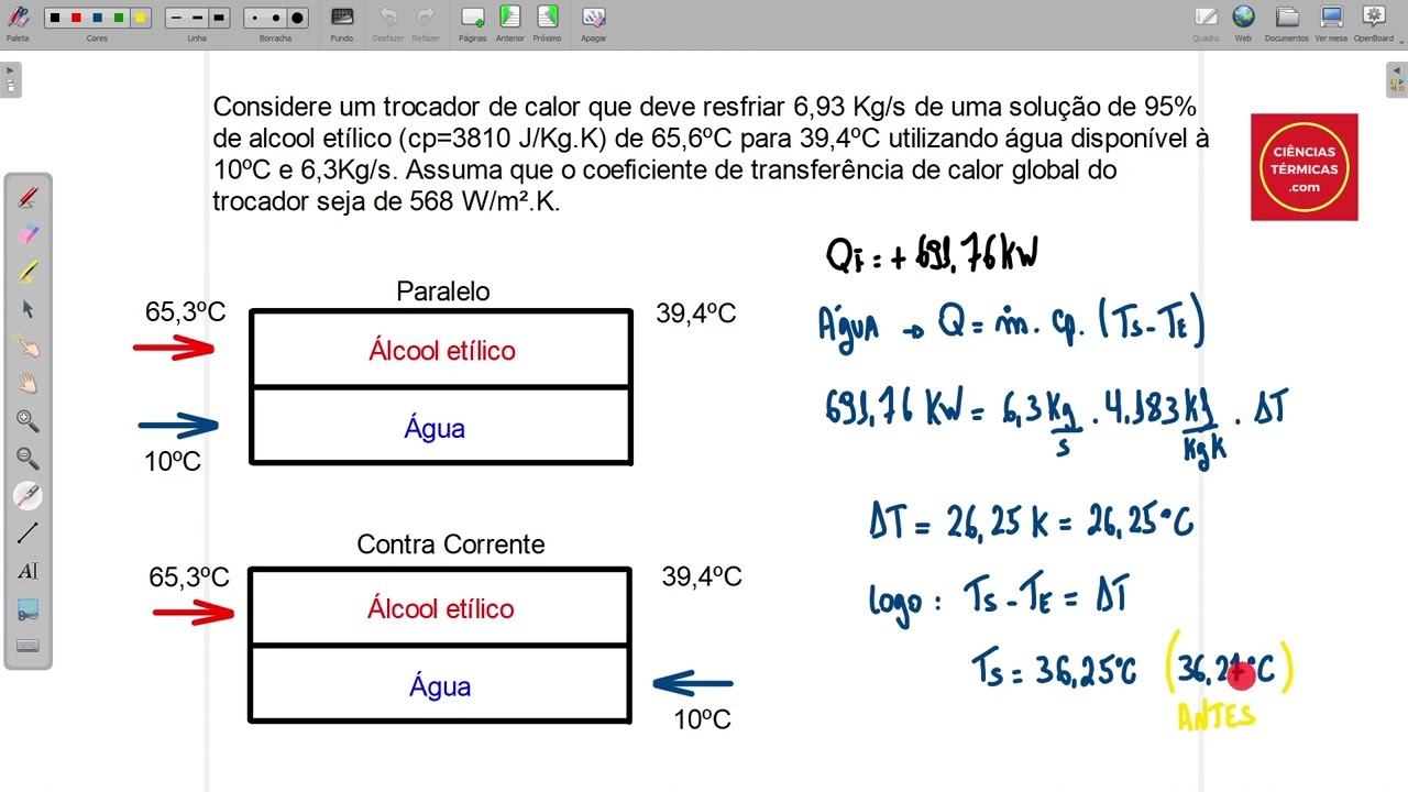 Exercício Trocador de calor de Tubos Concêntricos
