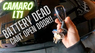 How to open Camaro door with dead battery!