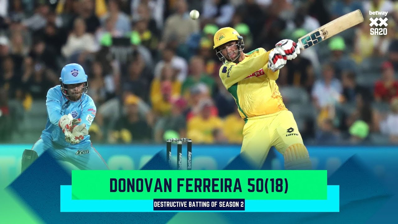 Donovan Ferreira's destructive batting against Pretoria Capitals