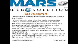 Website Development Company in Bangalore-Mars Web Solution-Call Us:08088230479