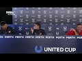 United Cup 2024 - Novak Djokovic parlant un chinois parfait... fou rire de Danilovic et de Troicki