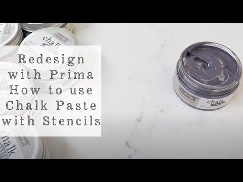 Verwendung von Re Design Chalk Paste mit Schablonen